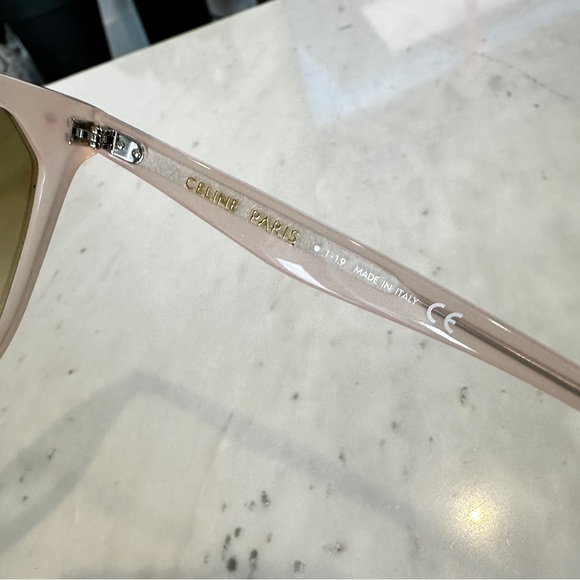 NWOT AUTHENTIC CELINE PARIS Oversized Cat Eye Sunglasses in Milky Light Pink - Picture 6 of 9